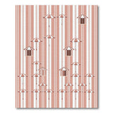 Pink Striped Beach Umbrellas Cabanas Rug