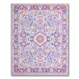 Traditional Persian Purple Floral Medallion Persian Area Rug