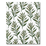 Green Gold Wheat Stalk Pattern Area Rug