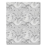 Grey Swirling Floral Area Rug