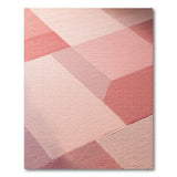 Blush Pink Geometric Patchwork Area Rug