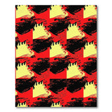 Bold Red Black Yellow Abstract Geometric Area Rug