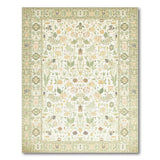 Sage Green Persian Garden Floral Rug