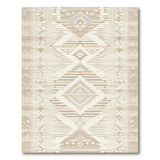 Geometric Beige and Neutral Beige Southwestern Geometric Area Rug