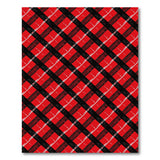 Geometric Modern Red Bold Red Black Tartan Plaid Area Rug