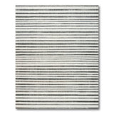 Black and White Black White Horizontal Striped Woven Rug