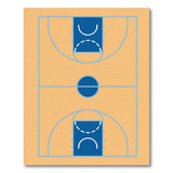 Geometric Modern Orange Basketball Court Geometric Area Rug
