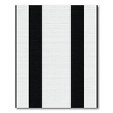 Bold Black and White Vertical Stripe Rug
