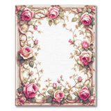 Pink Rose Floral Vintage Pink Area Rug