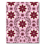 Vintage Pink Poinsettia Damask Area Rug