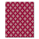 Deep Red Geometric Star Motif Area Rug