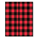 Red Rustic Farmhouse Red Black Buffalo Check Area Rug