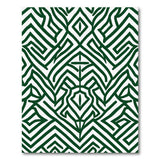 Geometric Modern Intricate Green Maze Geometric Area Rug