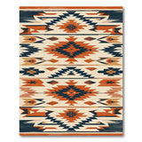 Terracotta Navajo Southwestern Area Rug