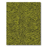 Yellow Bold Yellow Black Wavy Stripe Area Rug