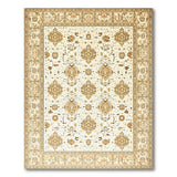 Ivory Persian Floral Medallion Beige and Neutral Area Rug
