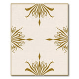 Ornate Gold Floral Beige Area Rug