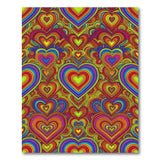 Vibrant Rainbow Heart Area Rug