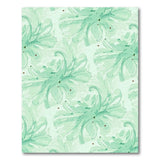Mint Green Watercolor Floral Rug with Bees Butterflies