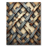 Weathered Lattice Woven Area Rug