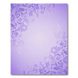 Purple Floral Silhouette Area Rug