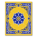 Golden Yellow Persian Floral Medallion Rug