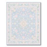 Light Blue Floral Vintage Area Rug