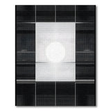 Black White Halftone Geometric Geometric Modern Area Rug