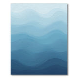 Blue Layered Wave Area Rug