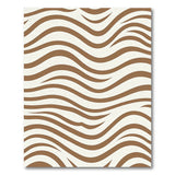 Geometric Modern Wavy Brown Zebra Stripe Area Rug