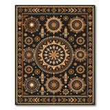 Heritage Tribal Gold Sunburst Area Rug