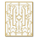 Gold and Silver Intricate Gold Heritage Tribal Area Rug