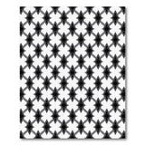 Black and White Black White Geometric Star Lattice Area Rug