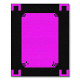 Vibrant Purple Pixel Art Geometric Area Rug