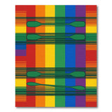 Green Oar Rainbow Plaid Area Rug
