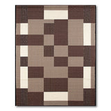 Brown and Tan Geometric Modern Modern Geometric Brown Tan Area Rug