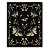Vintage Gold Butterfly Vine Area Rug