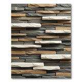 Rustic Stacked Stone Texture Area Rug