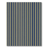 Navy Blue and Gold Vertical Stripe Area Rug