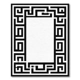 Geometric Modern Black and White Black White Greek Key Geometric Area Rug