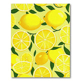 Yellow Sunny Lemon Slices Fruit Pattern Area Rug