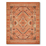 Southwestern Terracotta Geometric Southwestern Rug