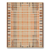 Orange Orange Geometric Striped Woven Area Rug