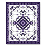 Purple Ornate Purple Floral Medallion Area Rug