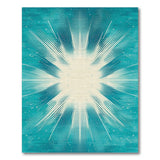Blue and Teal Starburst Geometric Area Rug