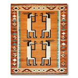 Southwestern Orange Kachina Dancers Rug