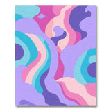 ODIKA Washable Pastel Wavy Abstract Low Pile Area Rug