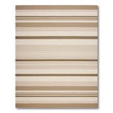 Tan Brown Striped Woven Area Rug