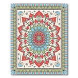 Multi-color and Patterns Vibrant Red Teal Mandala Persian Area Rug