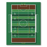 Football Field Turf Area Rug